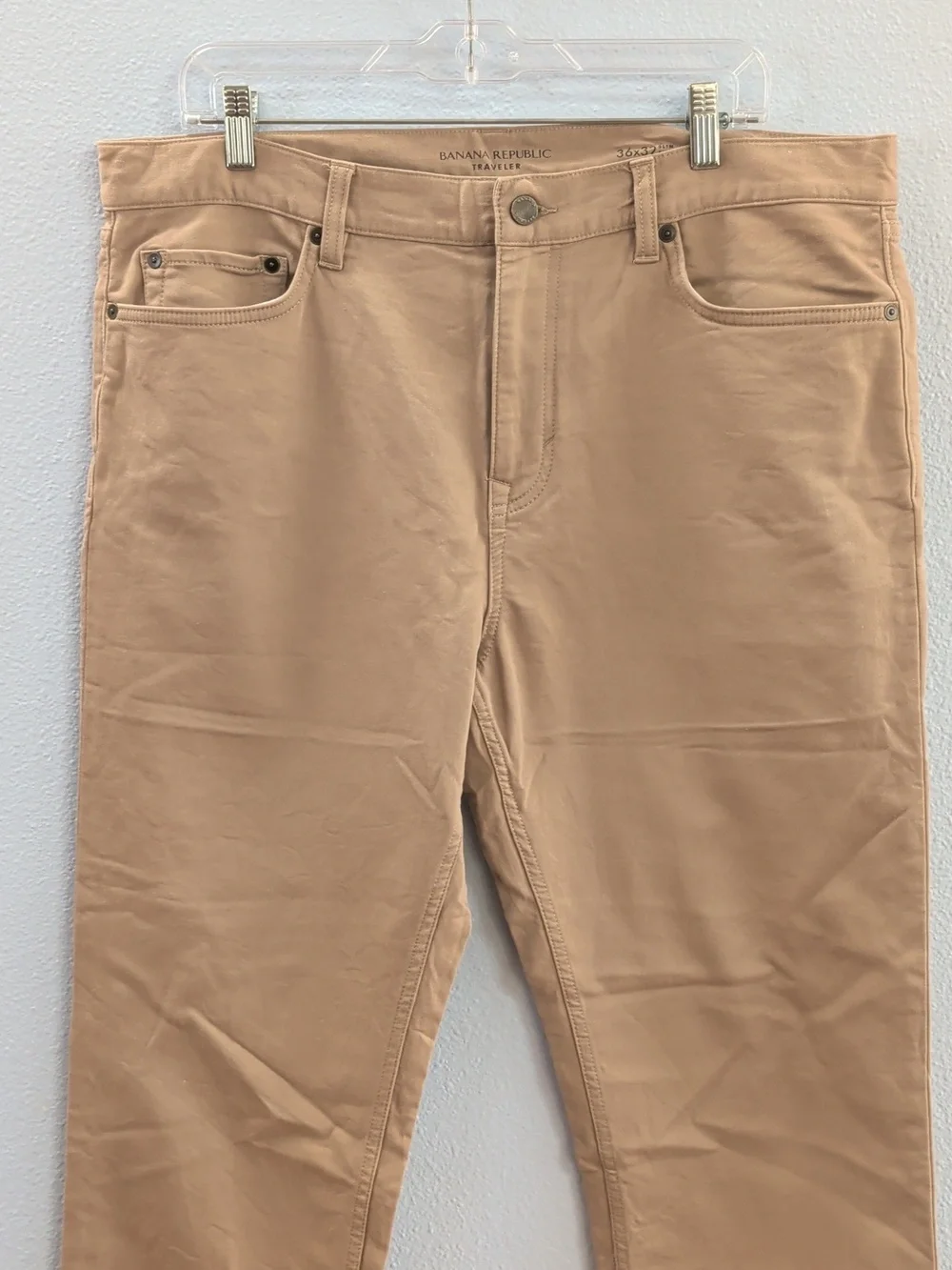 Banana Republic Traveler Slim Fit Pants in Tan